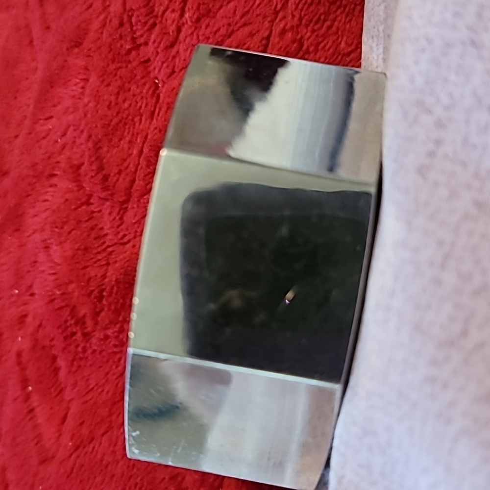 Angular Mirrored Finish Cuff Bracelet